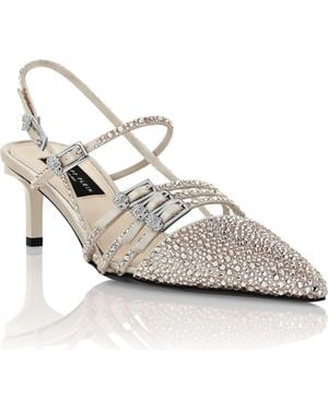Philipp Plein Slingback Low Heels - White