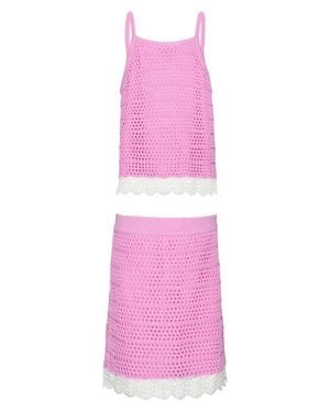 PQ Swim Kids' Kennedy Two-Piece Cover-Up Dress - Pink