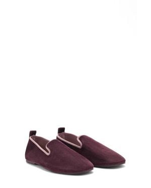Mango Velour Loafer - Purple