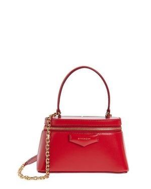 Givenchy Mini Antigona Vanity Leather Handbag - Red