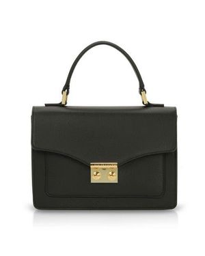 Luis Steven Emma Leather Satchel - Black