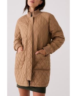 Lolë Quilted Water Repellent Nylon Bomber Jacket - Brown