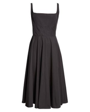 Emilia Wickstead Nikush Cotton Midi Sundress - Black