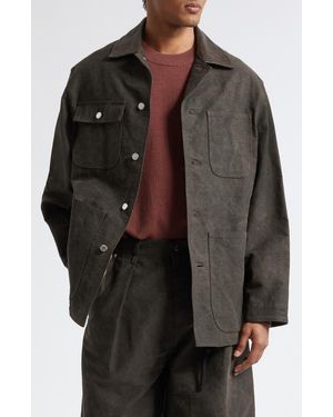 Song For The Mute Cotton Moleskin Barn Jacket - Black