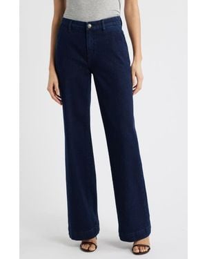 Kobi Halperin Sara High Waist Wide Leg Jeans - Blue