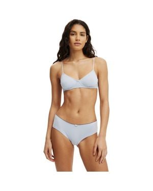 Cotton On Demi Jersey Bralette - Blue