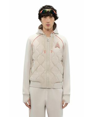 Alpenhaus Bornant Hybrid Insulated Bomber Jacket With Removable Hood - Natural