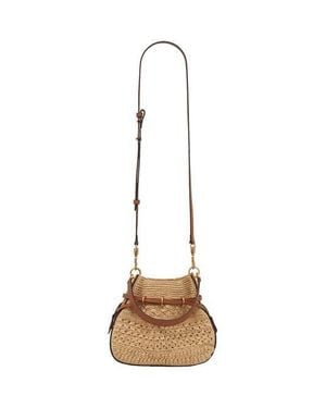 Gerard Darel Mini Romy Woven Bucket Bag - Natural