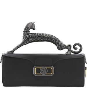 Lanvin Medium Pencil Cat Leather Bag - Black