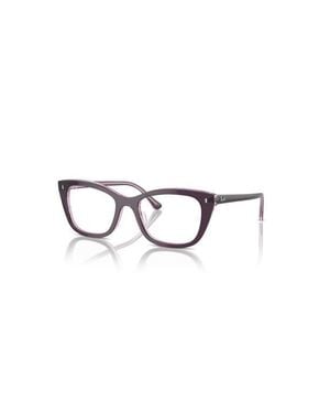 Ray-Ban 50Mm Rectangle Optical Glasses - Purple