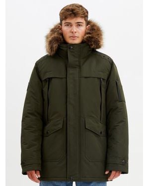 Point Zero Hooded Mid-Length Parka - Green