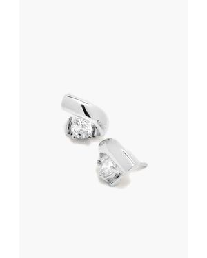 Yoj Afar Stud Earrings - White