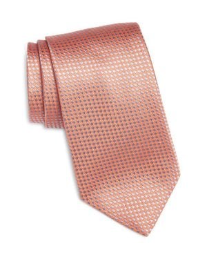 Canali Neat Silk Tie - Pink
