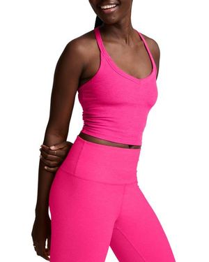 Beyond Yoga Space Dye On The Up Crop Tank - Pink