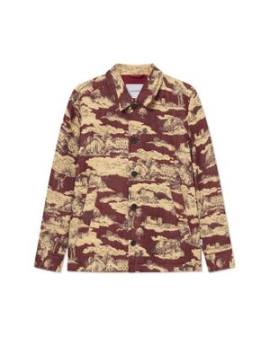 Les Deux Jaiden Ruins Jacquard Overshirt - Brown