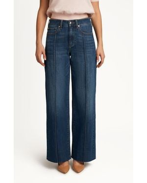 Sam Edelman High Waist Wide Leg Trouser Jeans - Blue