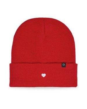 Alix Lil Heart Beanie Cap - Red