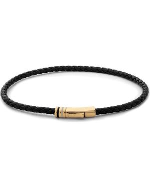 Miansai Juno Braided Leather Rope Bracelet - Black