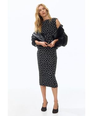 H&M Cap-Sleeved Dress - Black