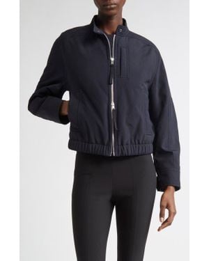 Vince Crop Bomber Jacket - Blue