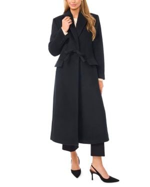 Ted Baker Bow Wool Blend Longline Coat - Black