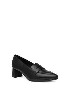 Ara Ambrosia Pointed Toe Penny Loafer Pump - Black