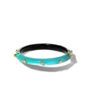 Alexis Crystal Studded Lucite Bangle - Blue