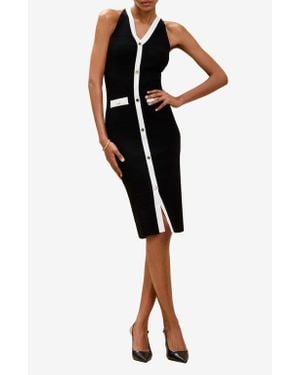 Lipsy Contrast Trim Body-Con Dress - Black