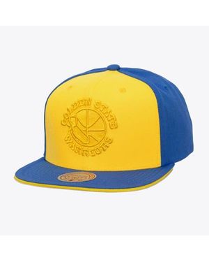 Mitchell & Ness Royal Golden State Warriors Color Pop Snapback Hat - Yellow