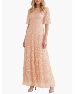 Needle & Thread Carmen Ruffle Maxi Dress - Natural