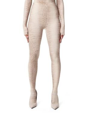Naked Wardrobe Print Toe Leggings - Natural