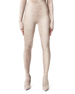 Naked Wardrobe Print Toe Leggings - Natural