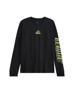 adidas Kids' Rock Camo Long Sleeve Graphic T-Shirt - Black