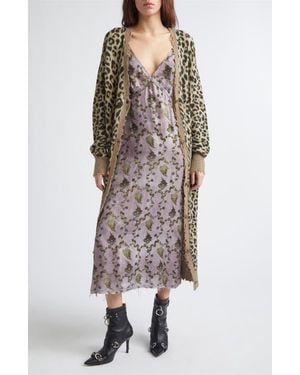 R13 Grunge Floral Slipdress - Multicolor