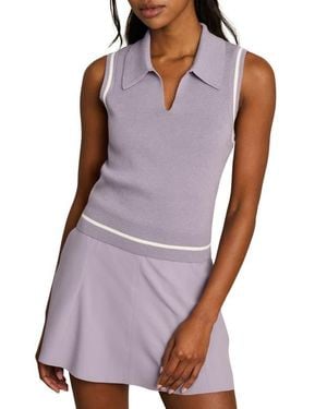 Rhone Views Sleeveless Polo Sweater - Purple