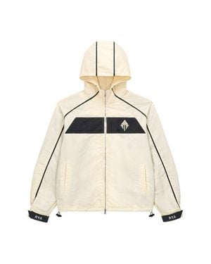 RTA Zayden Hooded Logo Jacket - Natural