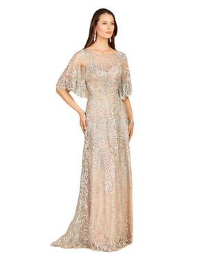 LARA New York Cape Sleeve Mother's Gown - Natural