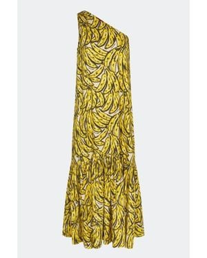 Simon Miller Rea Poplin Maxi One Shoulder Dress - Yellow
