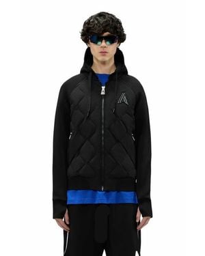 Alpenhaus Bornant Hybrid Insulated Bomber Jacket With Removable Hood - Black