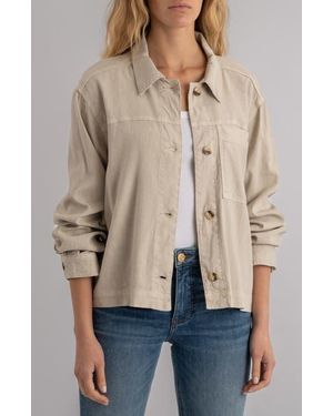 Kut From The Kloth Bellamy Linen Blend Shirt Jacket - Natural