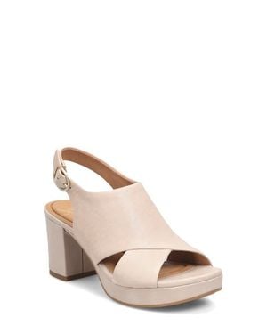 Söfft Liv Slingback Platform Sandal - Natural