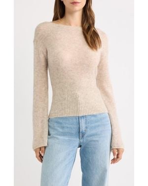 Reformation Soren Sheer Alpaca Blend Sweater - Natural