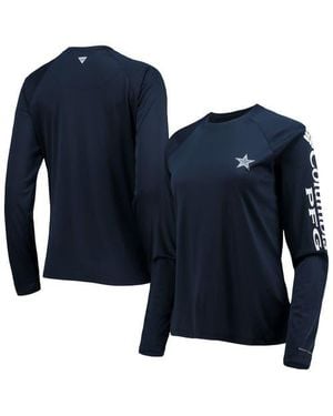 Columbia Dallas Cowboys Tidal Omni-Shade Raglan Long Sleeve T-Shirt - Blue