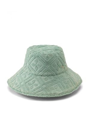 Helen Kaminski Cintia Jacquard Terry Bucket Hat - Green