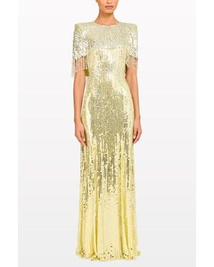Jenny Packham Blake Sequin-Embellished Maxi Dress - Metallic