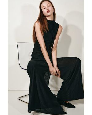 H&M Crinkled Wrapover Pants - Black