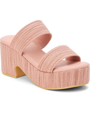 Matisse Ocean Ave Espadrille Platform Slide Sandal - Pink