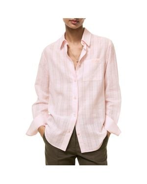 Burberry Classic Fit Check Cotton Shirt - Pink