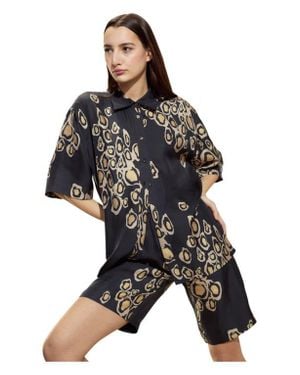 Cynthia Rowley Amalfi Camp Shirt - Black