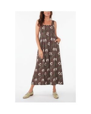 Ace & Jig Freya Square Neck Ankle Length Dress - Brown